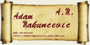 Adam Makunčević vizit kartica